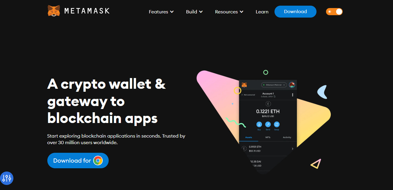 Metamask - digital wallet