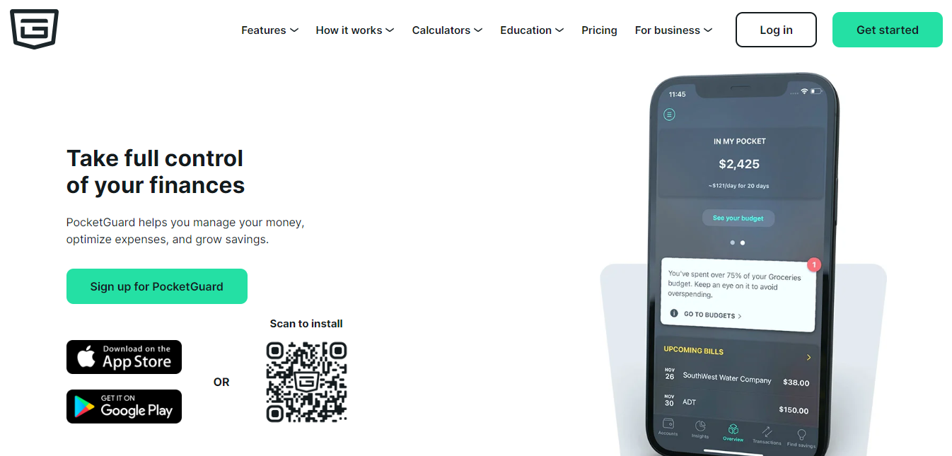 Pocketguard - budgeting app